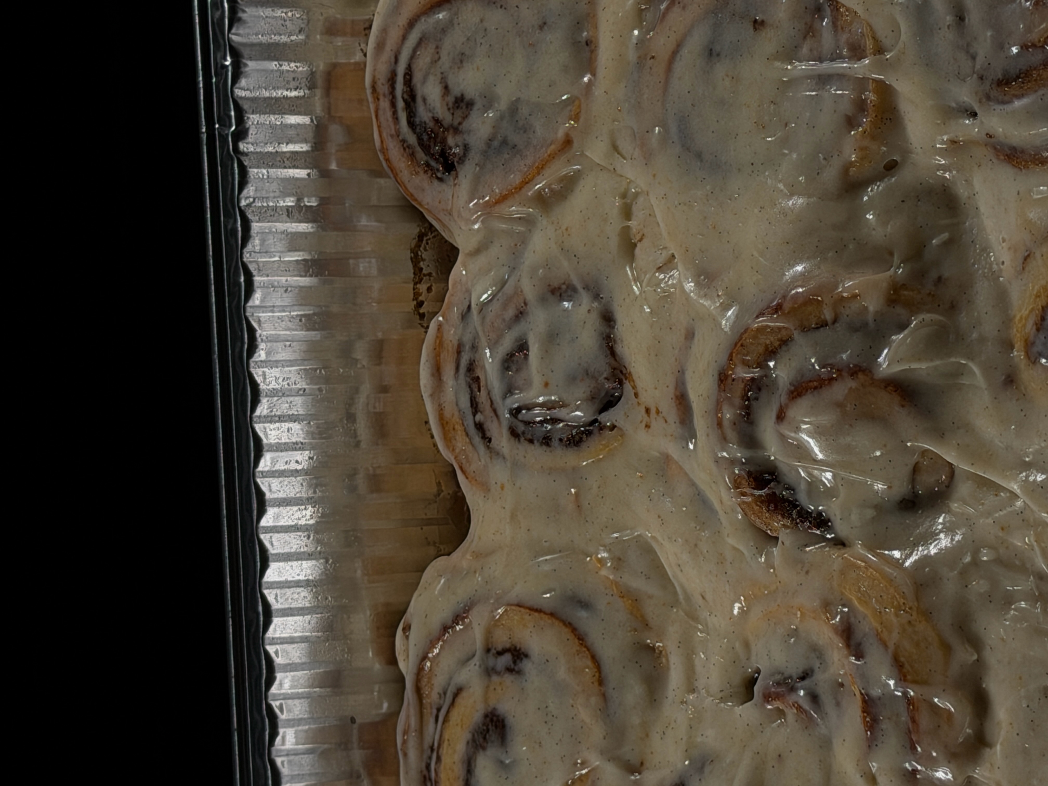pan of cinnamon rolls